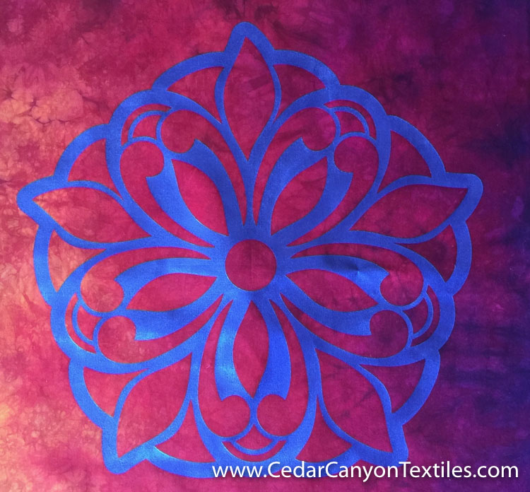 StarFlower2-painted fabric